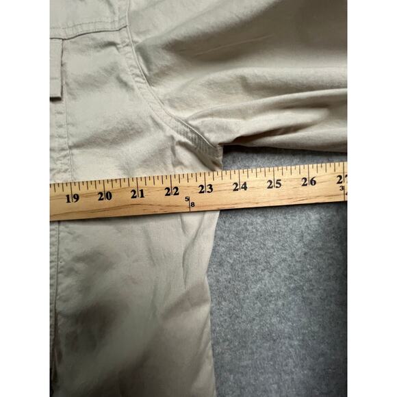 Chico’s Beige Women's Jacket Size 3 Fits XL Zip Front Stretch Cotton - Picture 9 of 11